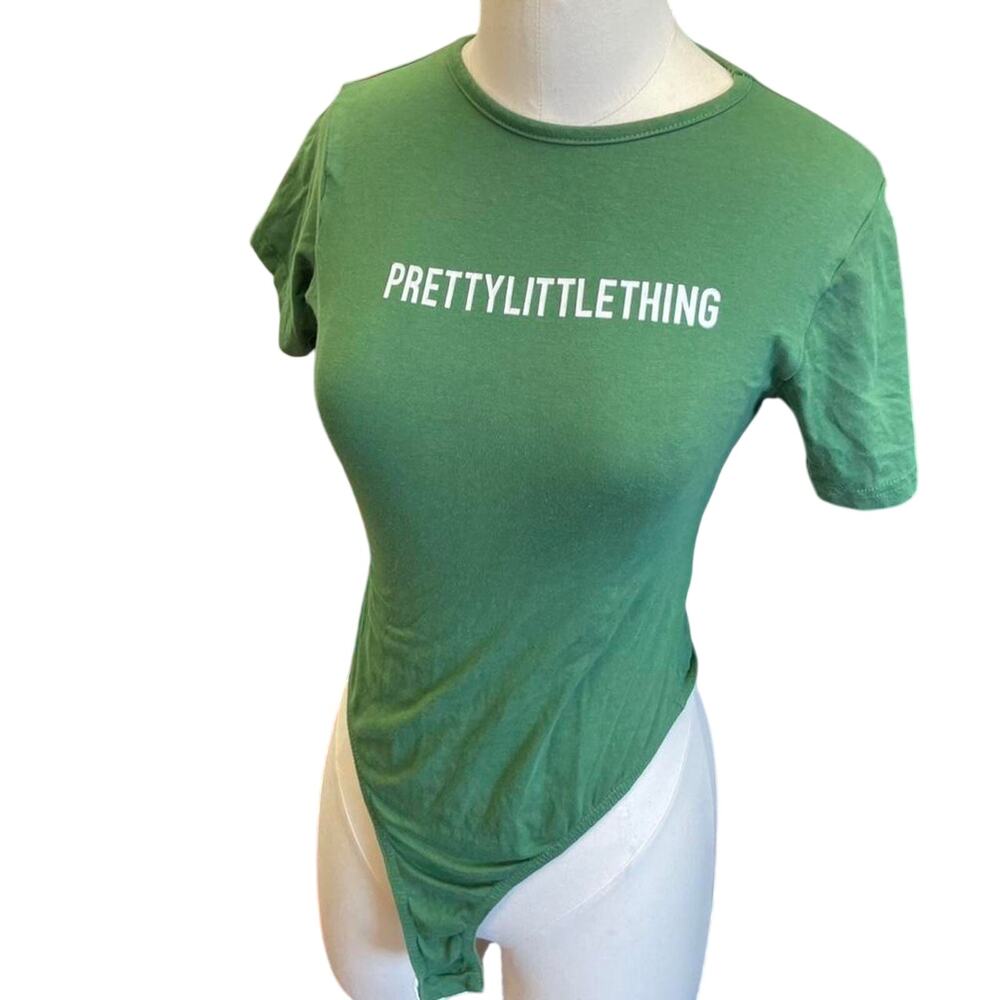 Prettylittlething green baby tee